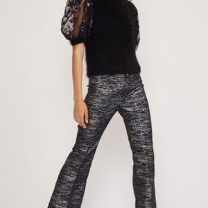 Cynthia Rowley Stella Metallic Flare Pants